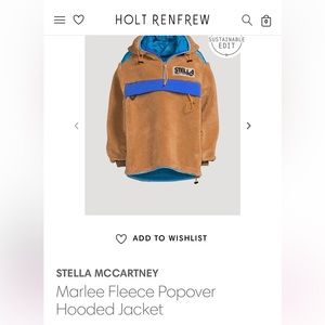 Stella McCartney Marlee Fleece Popover Hooded Jacket